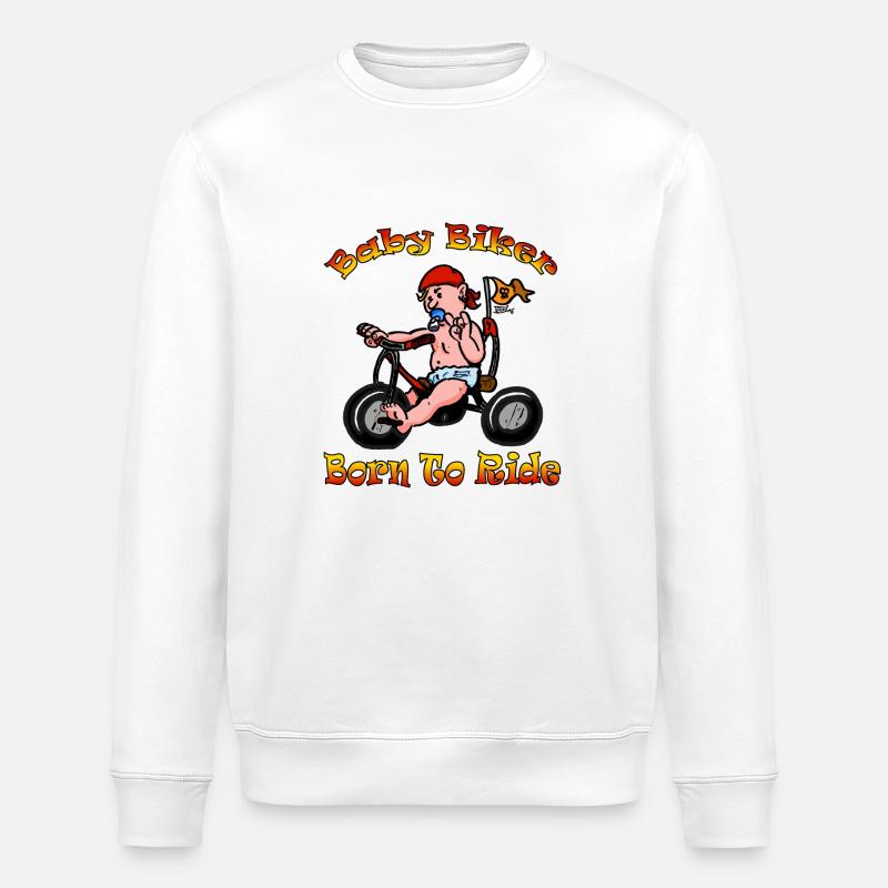 Baby Biker - Stanley/Stella Unisex Bio-Sweatshirt ROLLER - Weiß