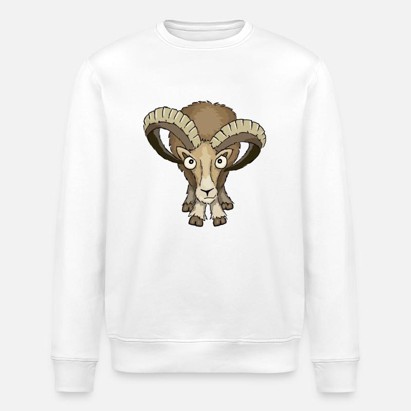 bockiges Mufflon - Stanley/Stella Unisex Bio-Sweatshirt ROLLER - Weiß