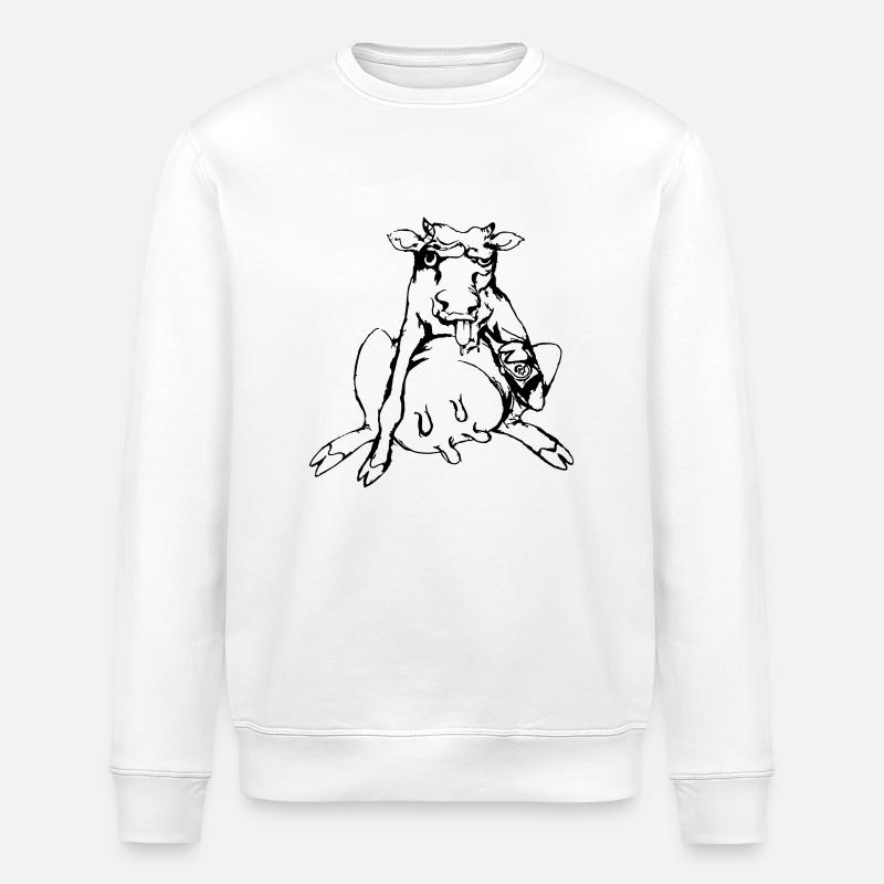 Tipsy Cow - Stanley/Stella ROLLER Unisex Organic Sweatshirt - white