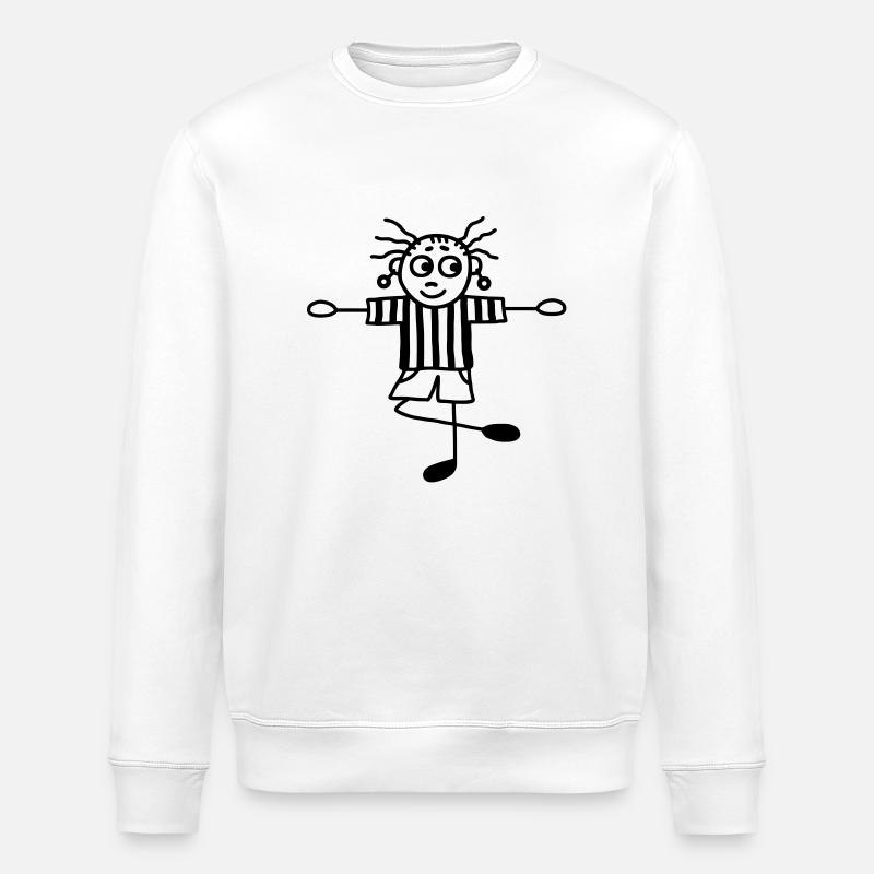 balance exercise - Stanley/Stella ROLLER Unisex Organic Sweatshirt - white