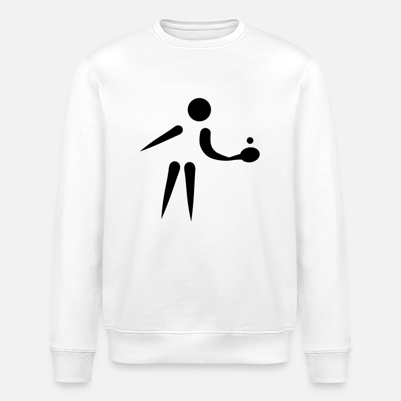 Ping-pong - Sweat bio ROLLER Stanley/Stella Unisexe - blanc