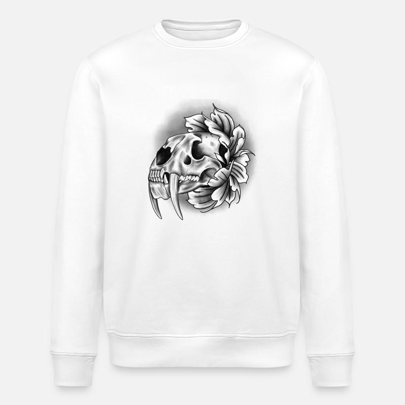Säbelzahntiger - Stanley/Stella Unisex Bio-Sweatshirt ROLLER - Weiß