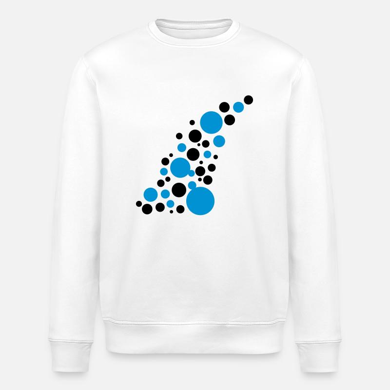 Circle points pattern design - Stanley/Stella ROLLER Unisex Organic Sweatshirt - white