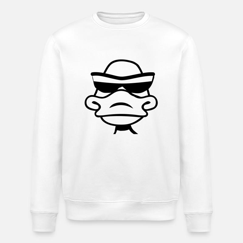 Duck sunglasses cool - Stanley/Stella ROLLER Unisex Organic Sweatshirt - white