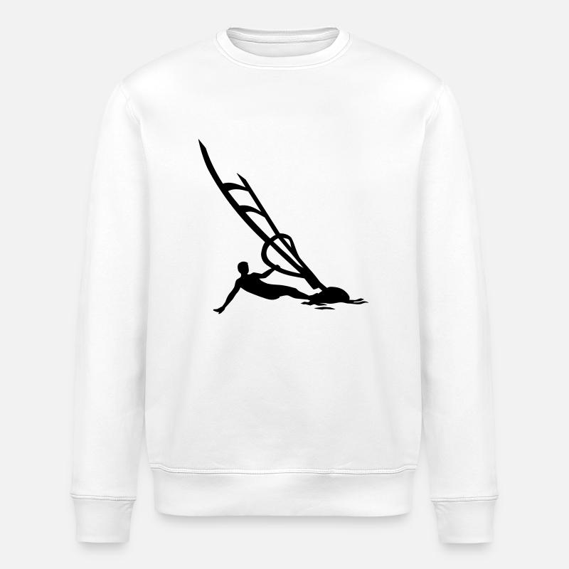 Windsurfing - Stanley/Stella ROLLER Unisex Organic Sweatshirt - white