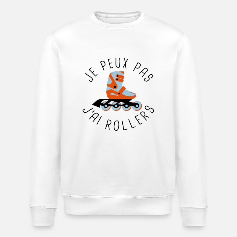 je peux pas j'ai rollers - Sweat bio ROLLER Stanley/Stella Unisexe - blanc