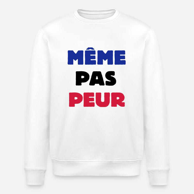 Même pas Peur - Sweat bio ROLLER Stanley/Stella Unisexe - blanc
