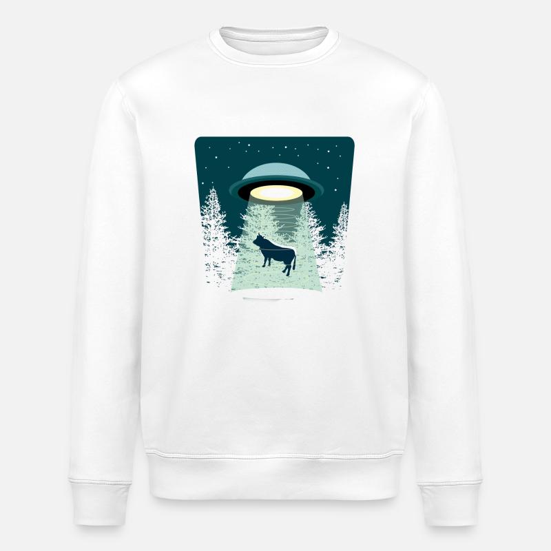 Beware UFO - Stanley/Stella ROLLER Unisex Organic Sweatshirt - white