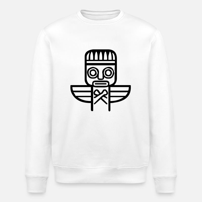 indianer_tiki_symbol - Sweat bio ROLLER Stanley/Stella Unisexe - blanc