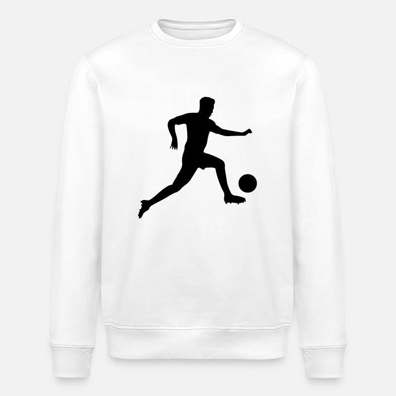 fussballer silhouette - Stanley/Stella Unisex Bio-Sweatshirt ROLLER - Weiß