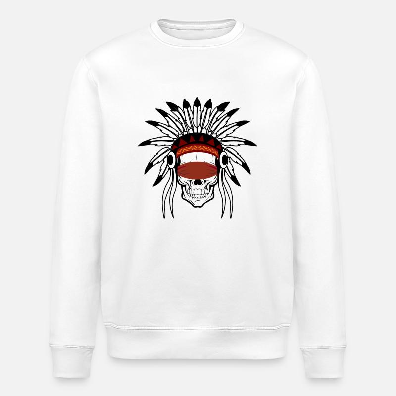 Das Schamanen-Skelett - Stanley/Stella Unisex Bio-Sweatshirt ROLLER - Weiß