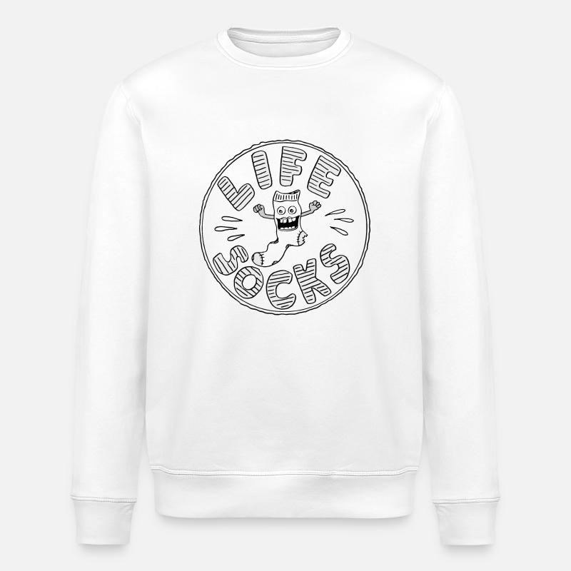 LIFE SOCKS - Stanley/Stella Unisex Bio-Sweatshirt ROLLER - Weiß