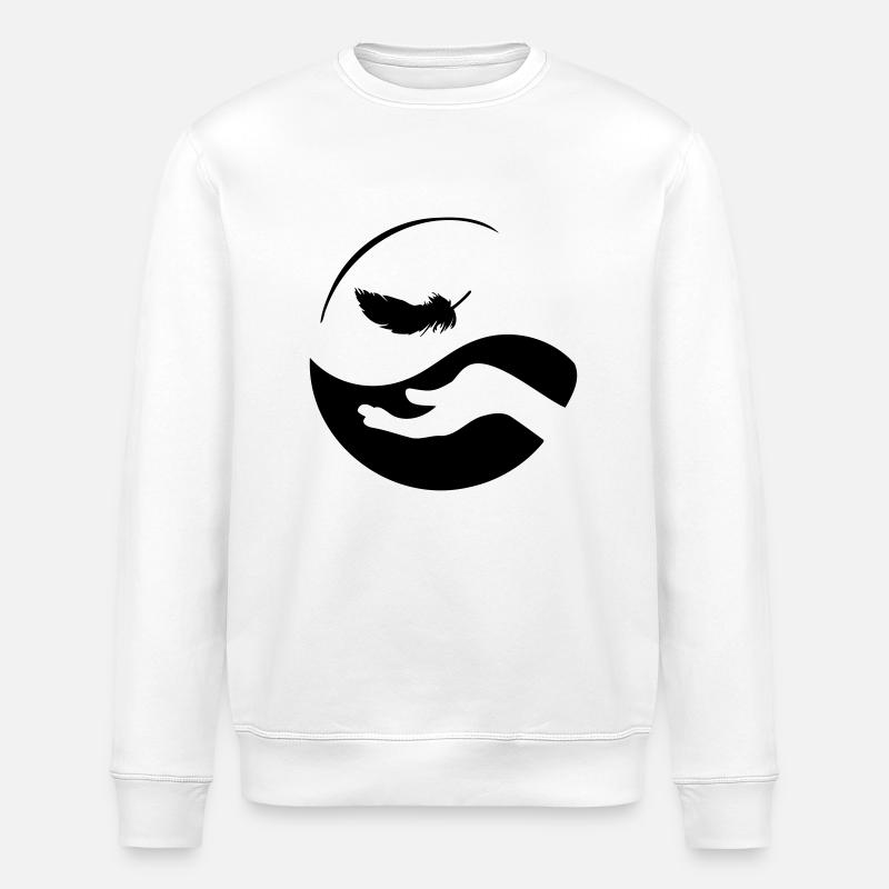 Chinesische Yin-Yang-Massage - Stanley/Stella Unisex Bio-Sweatshirt ROLLER - Weiß