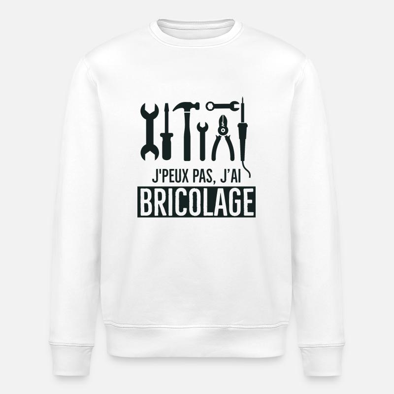 Humour bricolage - Sweat bio ROLLER Stanley/Stella Unisexe - blanc