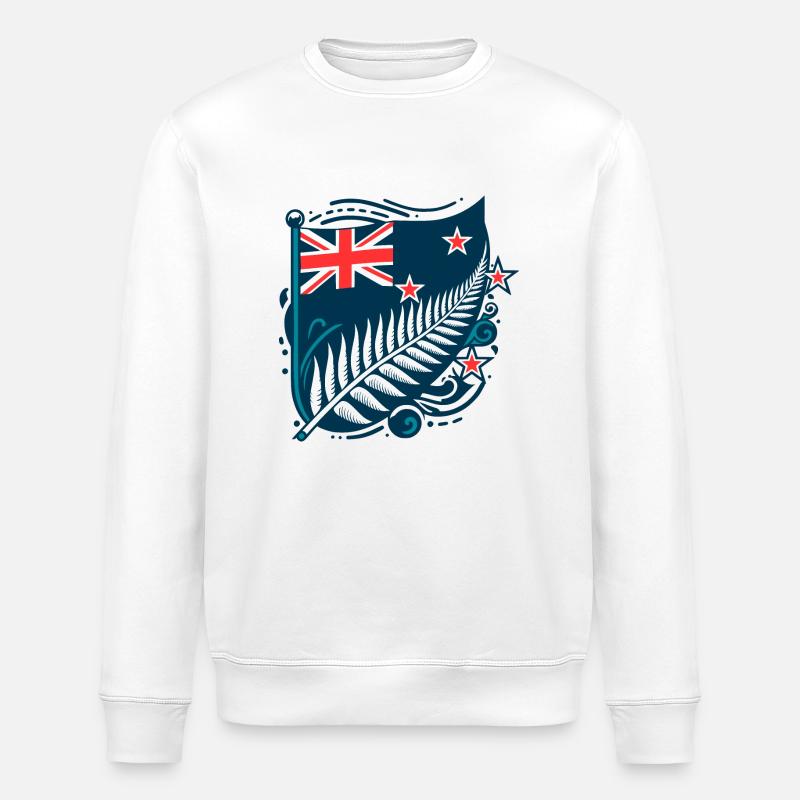 Neuseeland Aotearoa Kiwi 16 - Stanley/Stella Unisex Bio-Sweatshirt ROLLER - Weiß