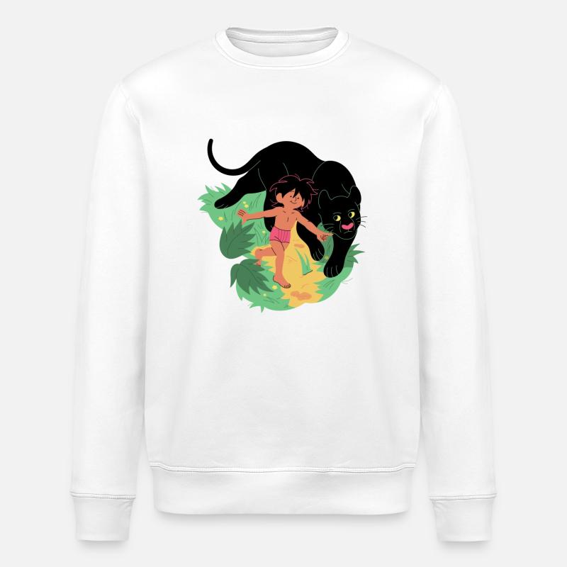 Jungle Book friends - Stanley/Stella Unisex Bio-Sweatshirt ROLLER - Weiß