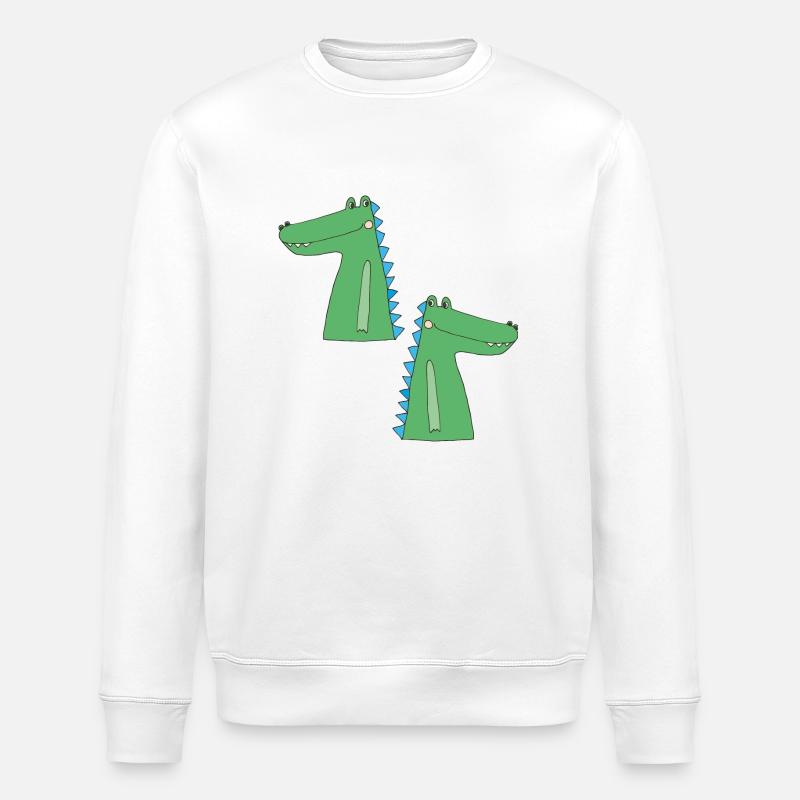 kroko zu zweit - Stanley/Stella Unisex Bio-Sweatshirt ROLLER - Weiß