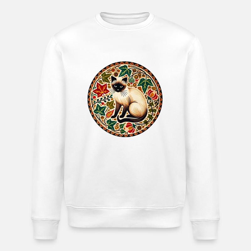 Siamkatze - Stanley/Stella Unisex Bio-Sweatshirt ROLLER - Weiß