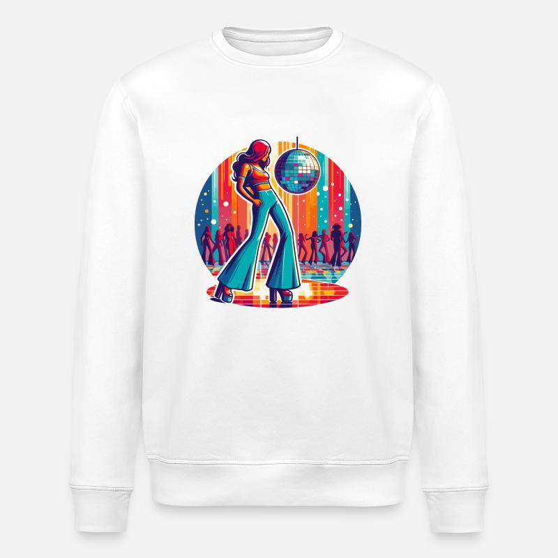 Disco-Fieber - Stanley/Stella Unisex Bio-Sweatshirt ROLLER - Weiß