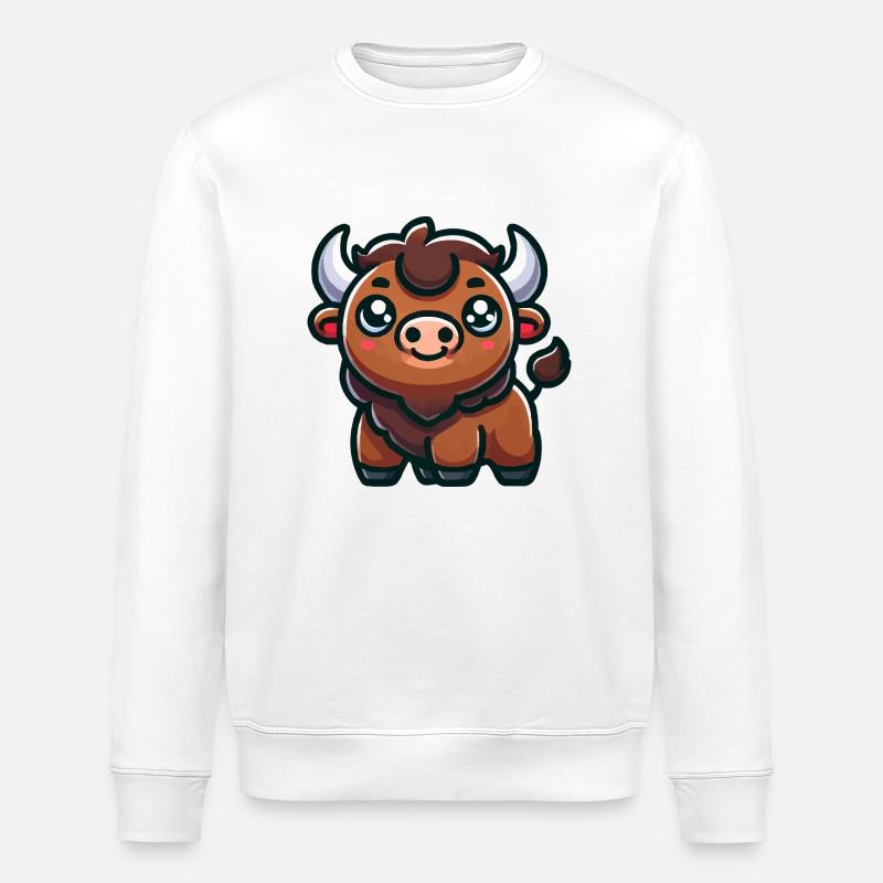 Bande dessinée Bison - Sweat bio ROLLER Stanley/Stella Unisexe - blanc