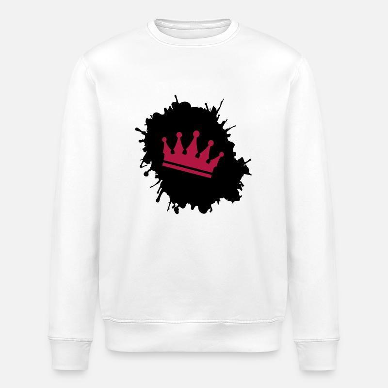 Blobs Crown - Stanley/Stella ROLLER Unisex Organic Sweatshirt - white