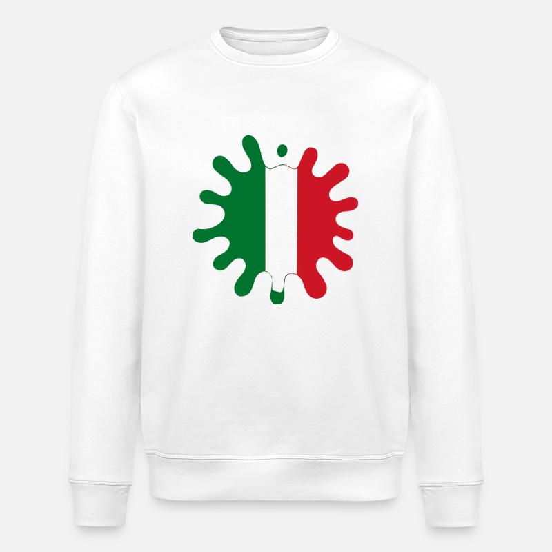 Blobs de drapeau italien - Sweat bio ROLLER Stanley/Stella Unisexe - blanc
