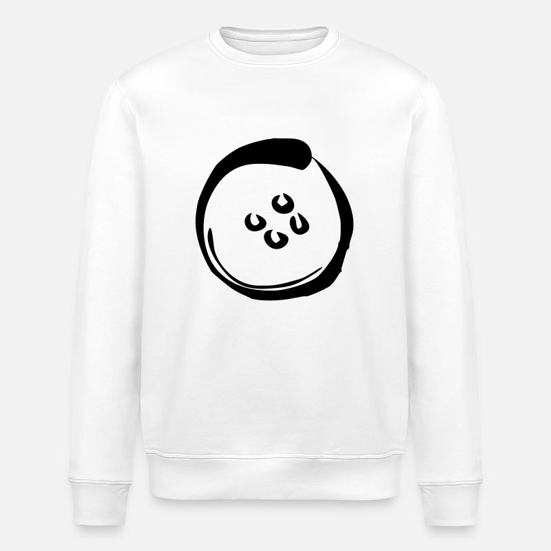 Knopf - Stanley/Stella Unisex Bio-Sweatshirt ROLLER - Weiß