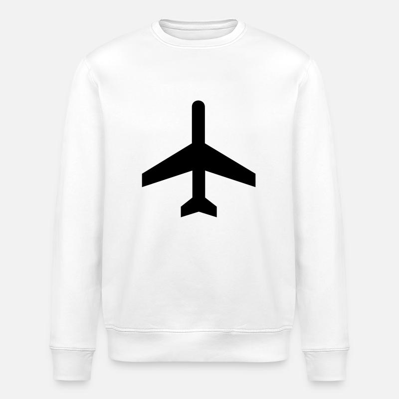 Avion, jet, aéroport, piste - Sweat bio ROLLER Stanley/Stella Unisexe - blanc