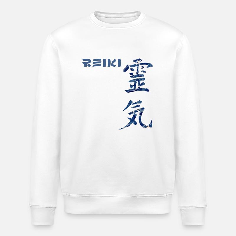 reiki japonais e 12 - Sweat bio ROLLER Stanley/Stella Unisexe - blanc