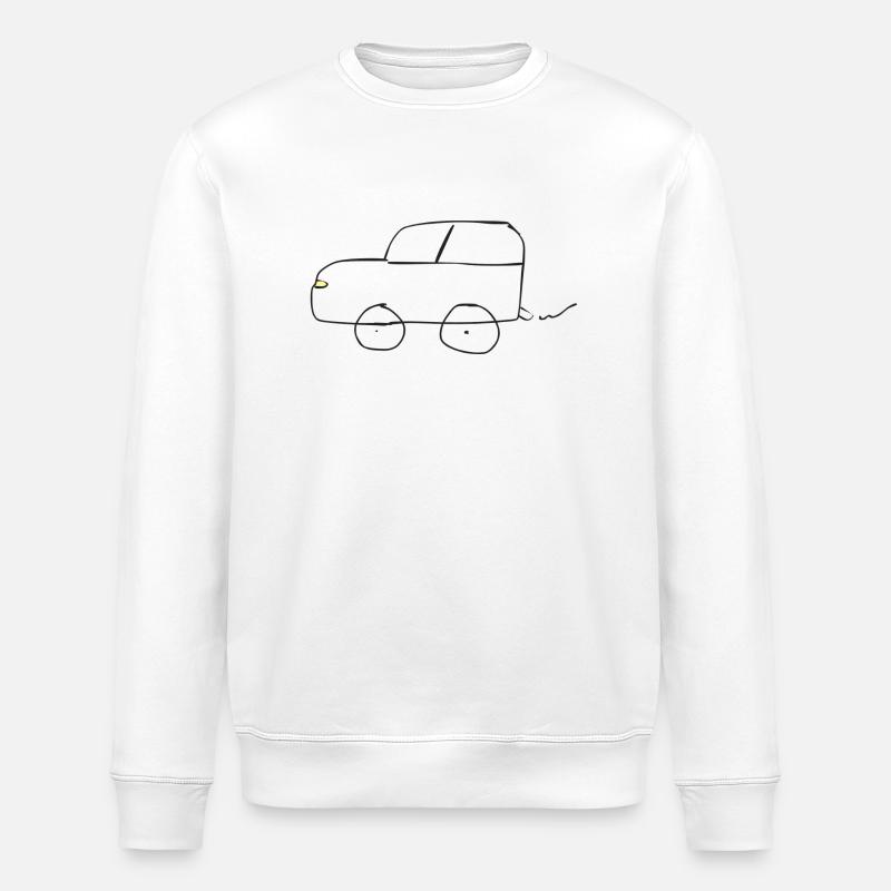 Voiture tirée - Sweat bio ROLLER Stanley/Stella Unisexe - blanc