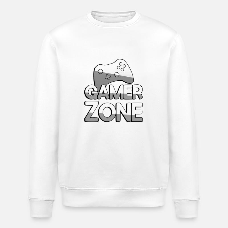 GAMER ZONE + Controller - Gaming - Stanley/Stella Unisex Bio-Sweatshirt ROLLER - Weiß