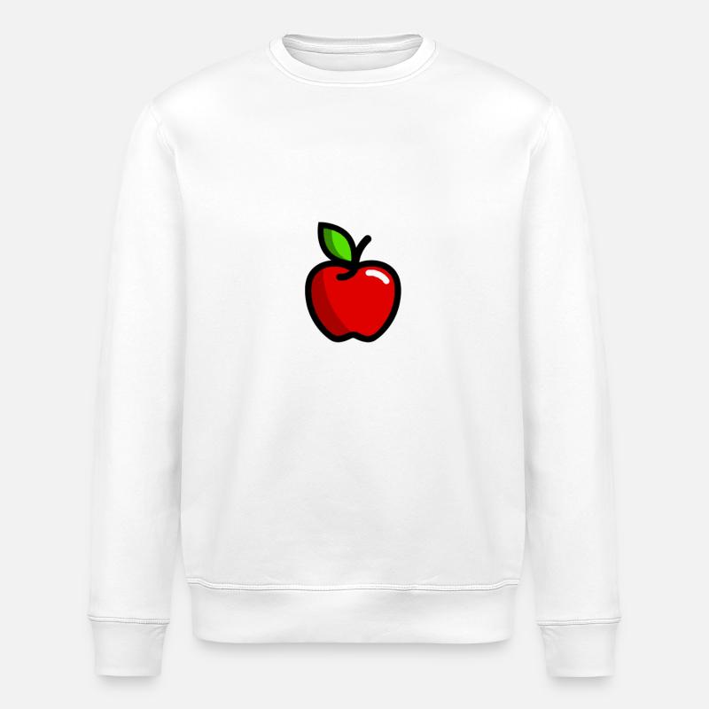 Apfel - Illustration - Stanley/Stella Unisex Bio-Sweatshirt ROLLER - Weiß
