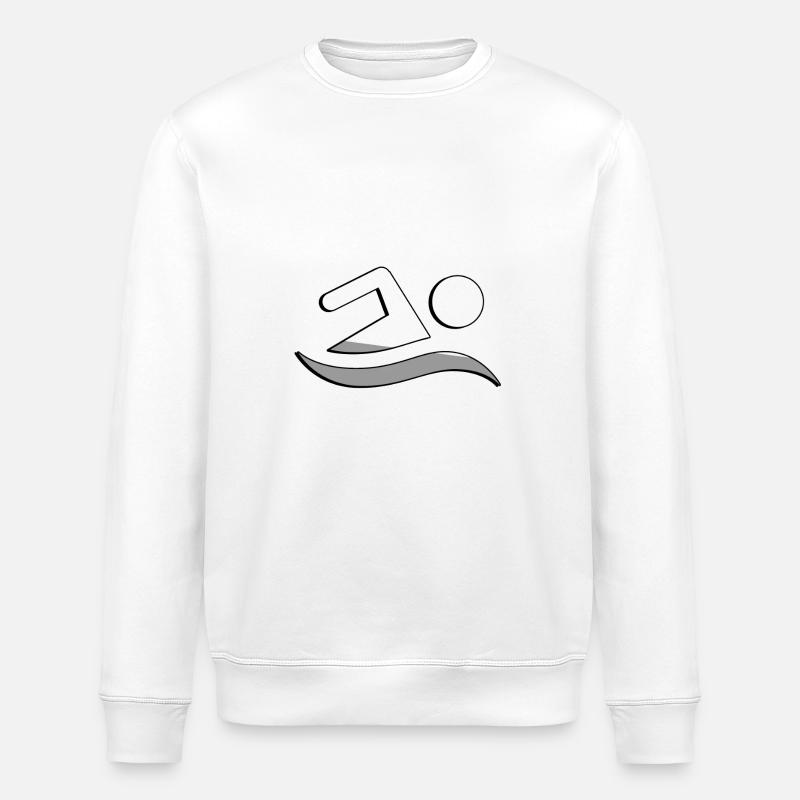 Nageurs - Illustration - Sweat bio ROLLER Stanley/Stella Unisexe - blanc
