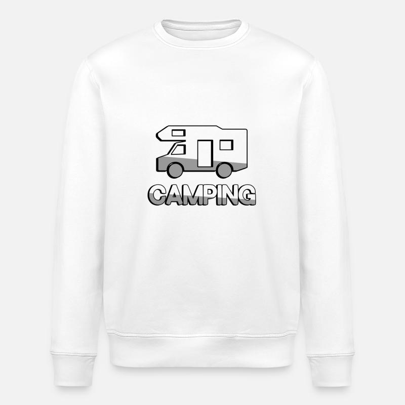 CAMPING + Wohnwagen - Camping - Stanley/Stella Unisex Bio-Sweatshirt ROLLER - Weiß