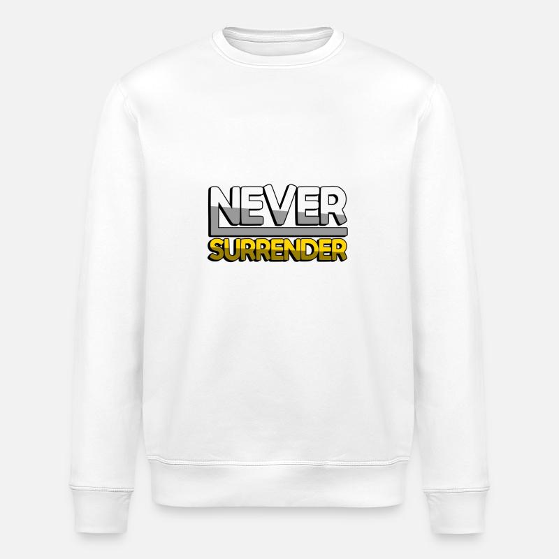 NEVER SURRENDER (Jaune) - Jeux - Sweat bio ROLLER Stanley/Stella Unisexe - blanc