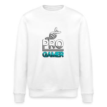 PRO GAMER (Türkis) + DNA - Gaming - Stanley/Stella Unisex Bio-Sweatshirt ROLLER - Weiß - Vorne - Nik (191cm)