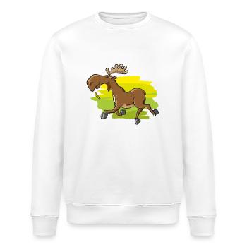 Lustiger Elch - Stanley/Stella Unisex Bio-Sweatshirt ROLLER - Weiß - Vorne - Nik (191cm)