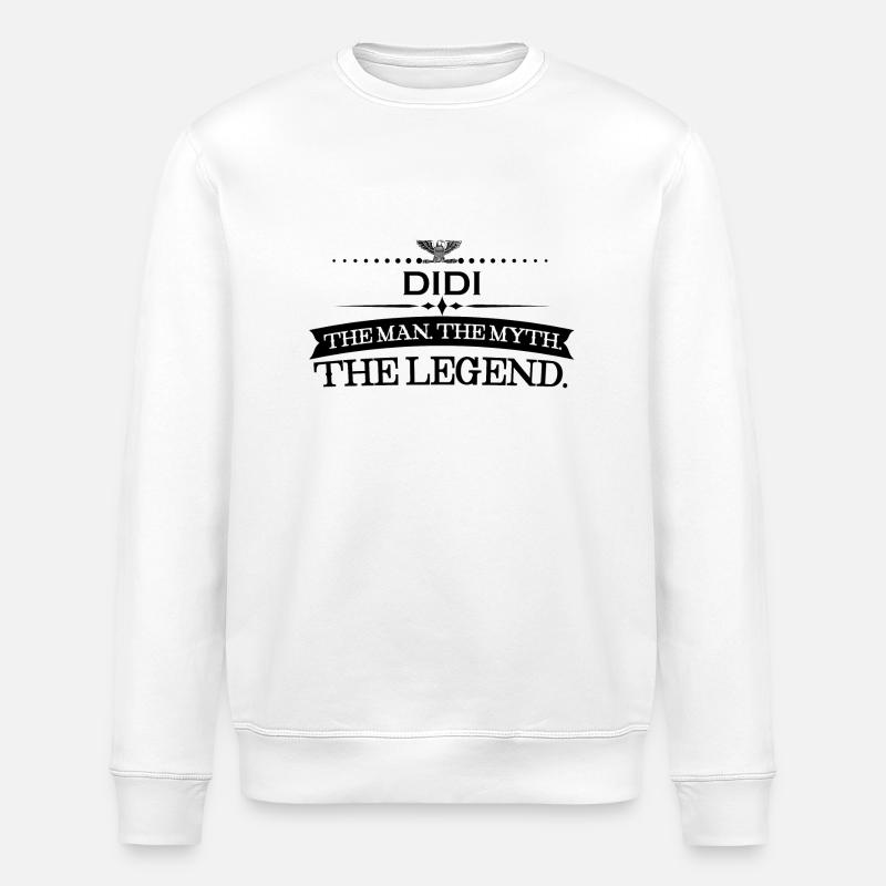 Mann mythos legende geschenk Didi - Sweat bio ROLLER Stanley/Stella Unisexe - blanc