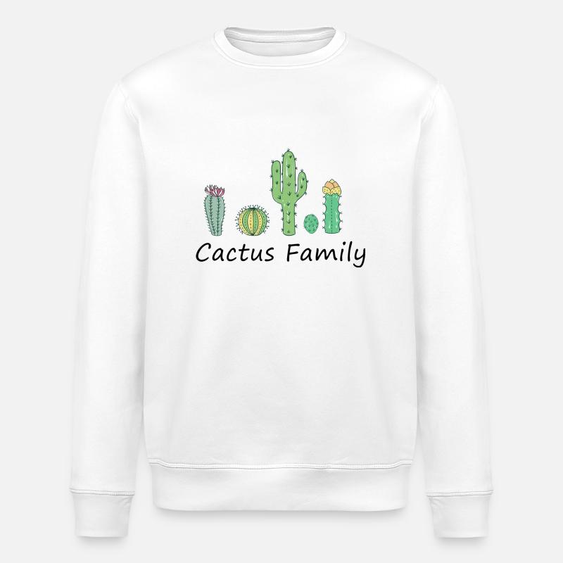 Cactus family - Stanley/Stella Unisex Bio-Sweatshirt ROLLER - Weiß