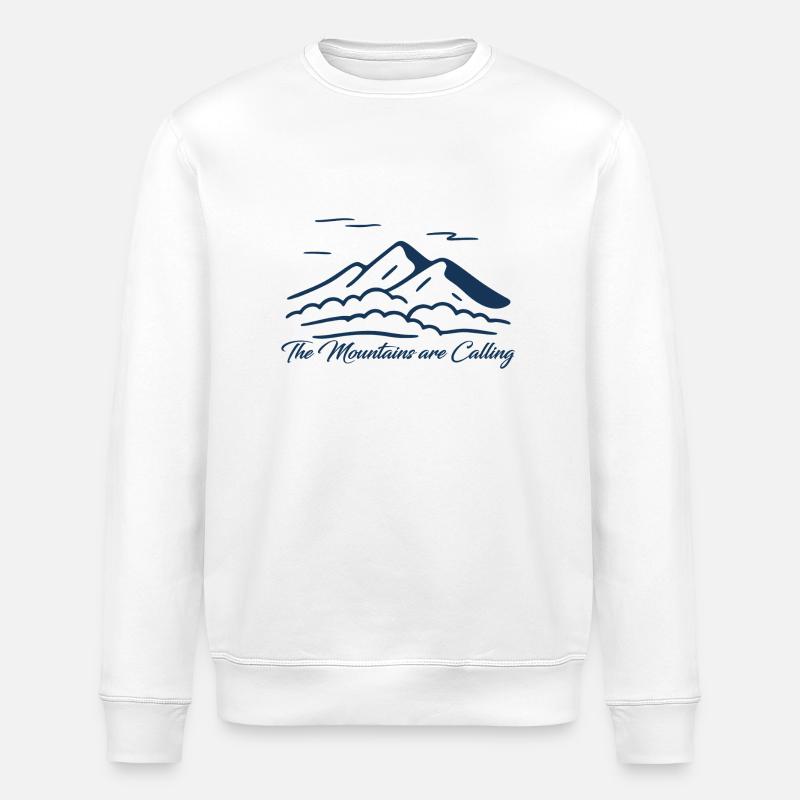 Die Berge rufen mich - Stanley/Stella Unisex Bio-Sweatshirt ROLLER - Weiß
