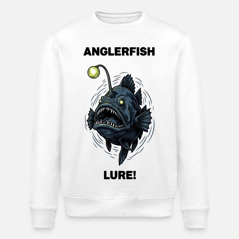 Baudroie Abyssale Lure Anglerfish - Sweat bio ROLLER Stanley/Stella Unisexe - blanc