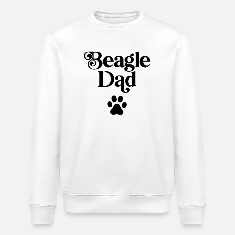 Beagle Dad - Stanley/Stella ROLLER Unisex Organic Sweatshirt - white
