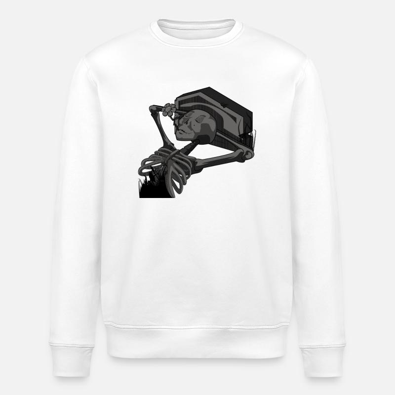 Ruhe in Frieden - Stanley/Stella Unisex Bio-Sweatshirt ROLLER - Weiß