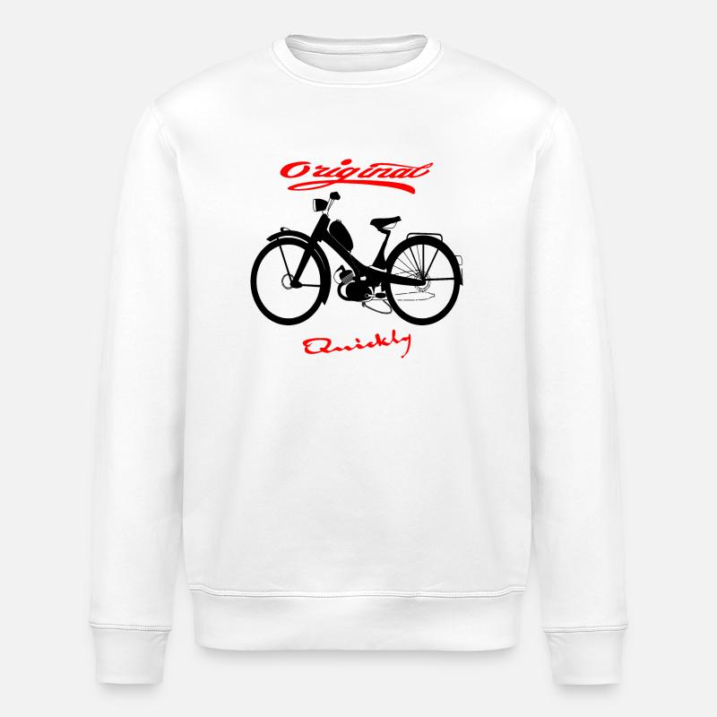 NSU Quickly Moped Cult - Stanley/Stella ROLLER Unisex Organic Sweatshirt - white