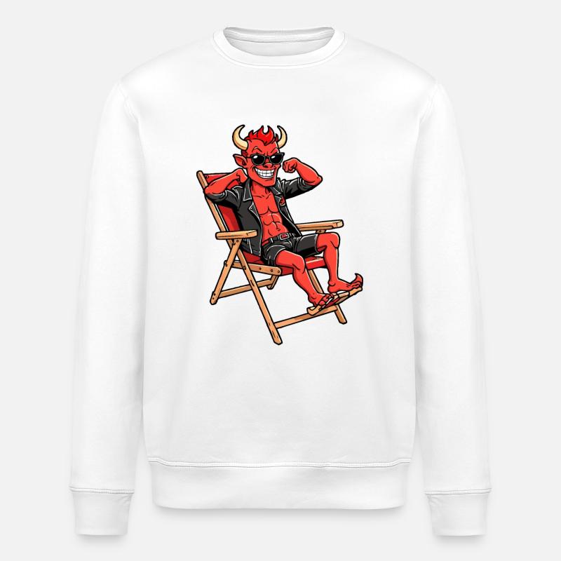 Red Devil - Stanley/Stella ROLLER Unisex Organic Sweatshirt - white