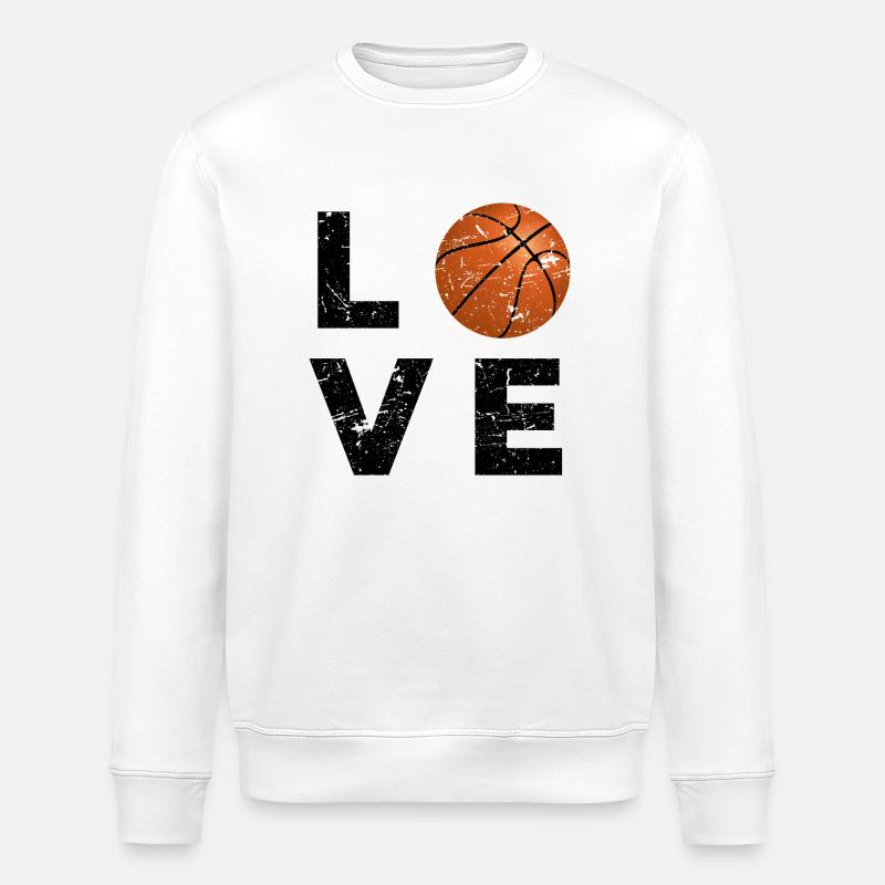Basketball-Liebe - Stanley/Stella Unisex Bio-Sweatshirt ROLLER - Weiß
