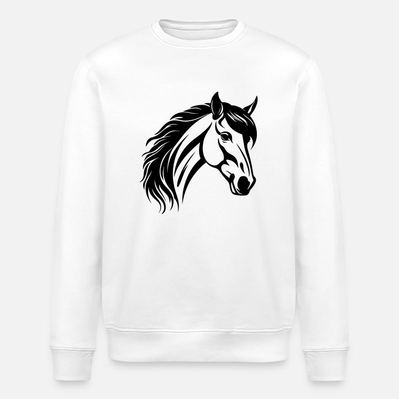 Tête de cheval - Sweat bio ROLLER Stanley/Stella Unisexe - blanc