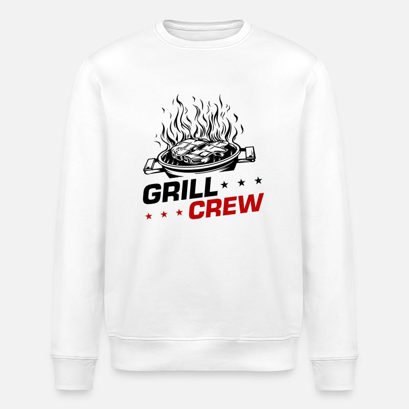 Grill Crew Grillen - Stanley/Stella Unisex Bio-Sweatshirt ROLLER - Weiß