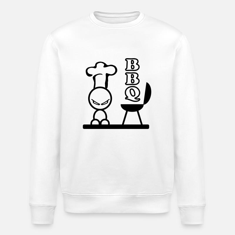 bbq - Stanley/Stella ROLLER Unisex Organic Sweatshirt - white