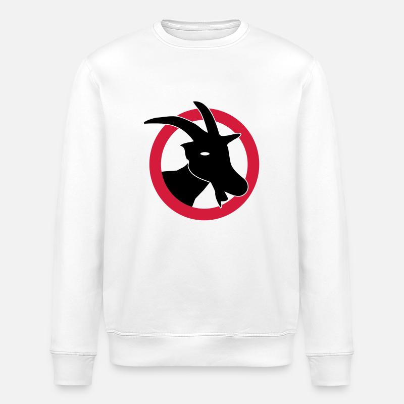 Attention chèvres - Sweat bio ROLLER Stanley/Stella Unisexe - blanc